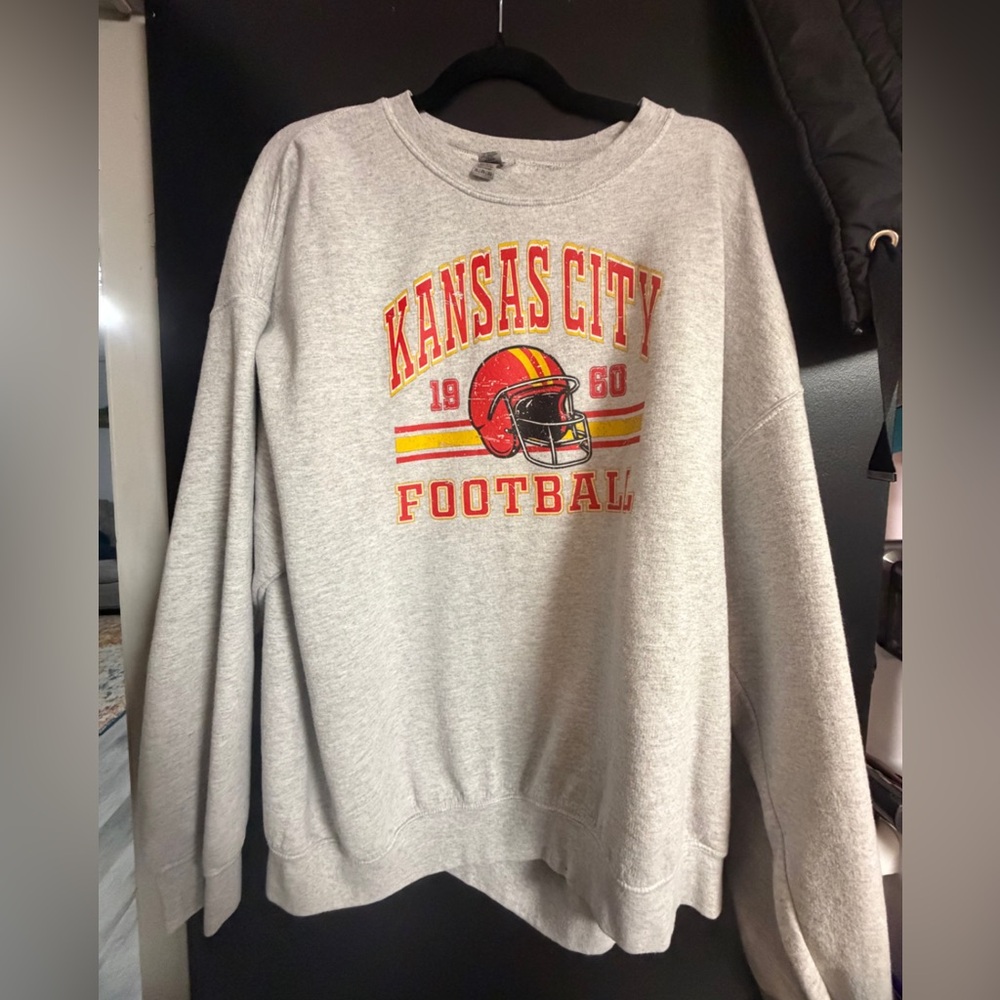 Kansas City Football Gray Sweatshirt